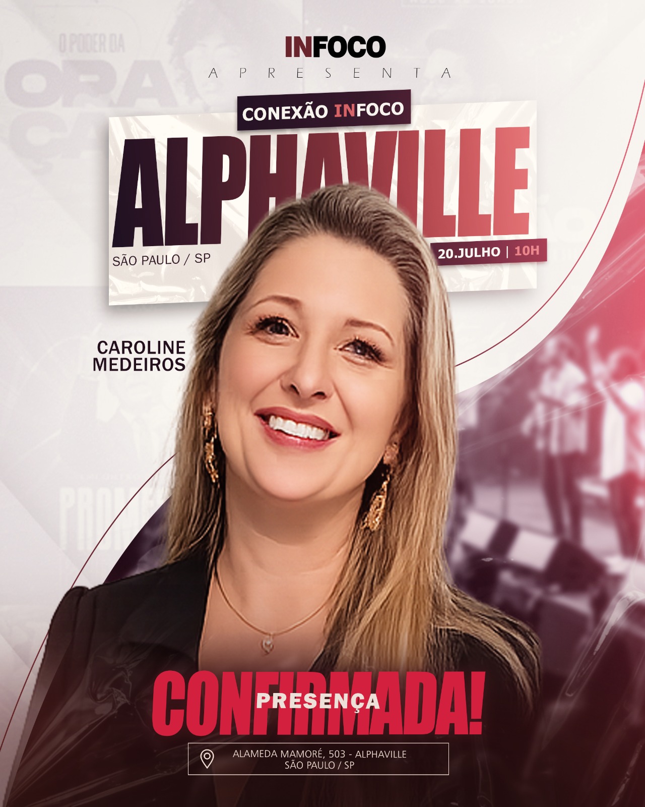 Caroline Medeiros, presença confirmada no Conexão INFOCO Alphaville