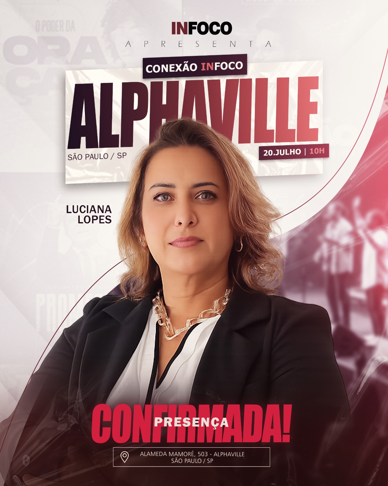 Luciana Lopes, presença confirmada no Conexão INFOCO Alphaville